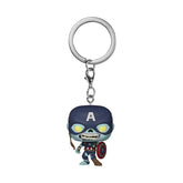 Funko POP Pop! Keychain: What If? - Zombie Captain America S2- Keychain 1 Multicolor